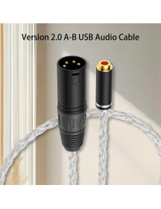 Adaptador de Audio 4 Pin XLR Macho a 4.4mm Hembra XIUSHAOT 2
