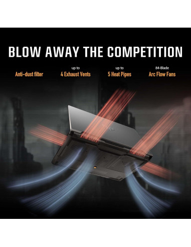 Laptop para Juegos ASUS TUF A16, Ryzen 7, 16GB RAM, 512GB SSD