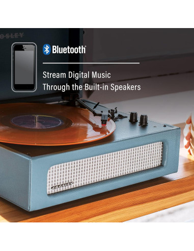 Tocadiscos Portátil Vintage Crosley CR8017B-WB Bluetooth 3 Velocidades