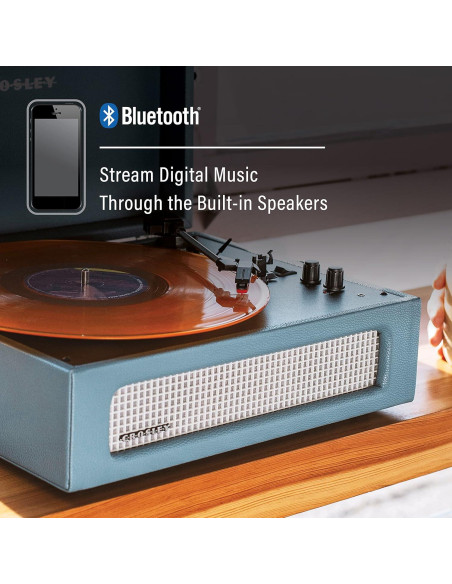Tocadiscos Portátil Vintage Crosley CR8017B-WB Bluetooth 3 Velocidades