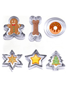 Set 18 Cortadores de Galletas de Navidad Uparea - Acero Inoxidable