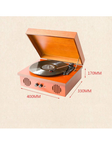 Reproductor de Discos de Vinilo EHVYBDX Retro Bluetooth 3W