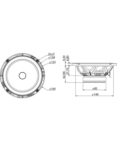 Focal 165AS Altavoces Componentes 6.5" 2 Vías 60W RMS