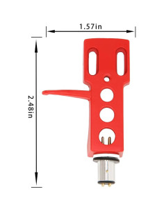 Kit de Accesorios para Tocadiscos Universal Headshell Rojo 2