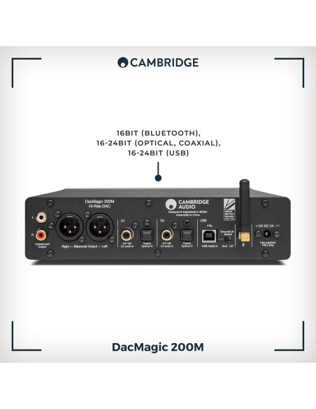 DAC Cambridge Audio DacMagic 200M MQA HiFi Bluetooth 24/768