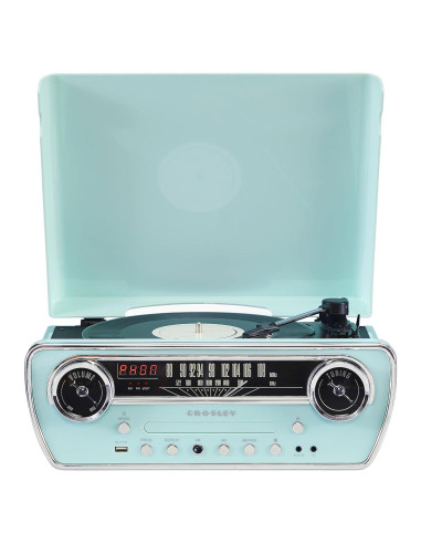Reproductor de Vinilo 7-en-1 Crosley CR6047A-AB Bluetooth Azul Aqua