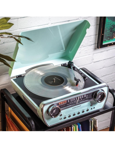 Reproductor de Vinilo 7-en-1 Crosley CR6047A-AB Bluetooth Azul Aqua