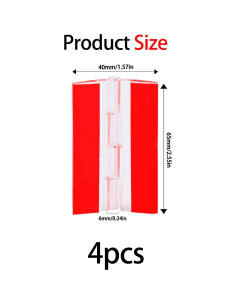 4 Bisagras Plásticas Autoadhesivas Mozeat Lens 65x40mm 2