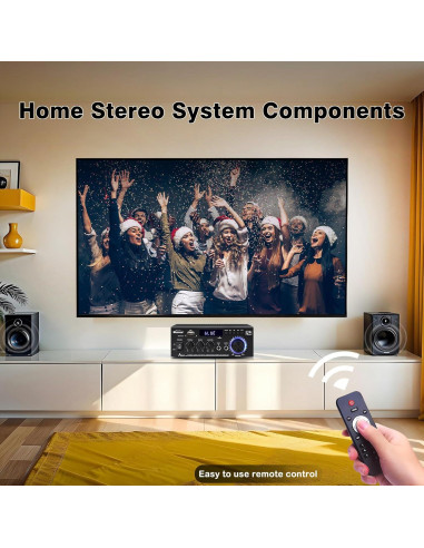 Amplificador Estéreo AK45Pro 400W Bluetooth 5.3 para Hogar