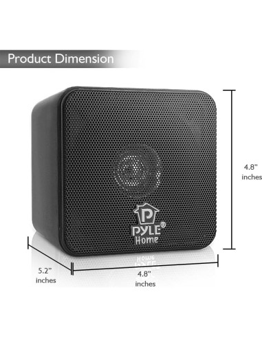 Altavoces de Estantería Pyle PCB4BK Mini Cube 200W Negro