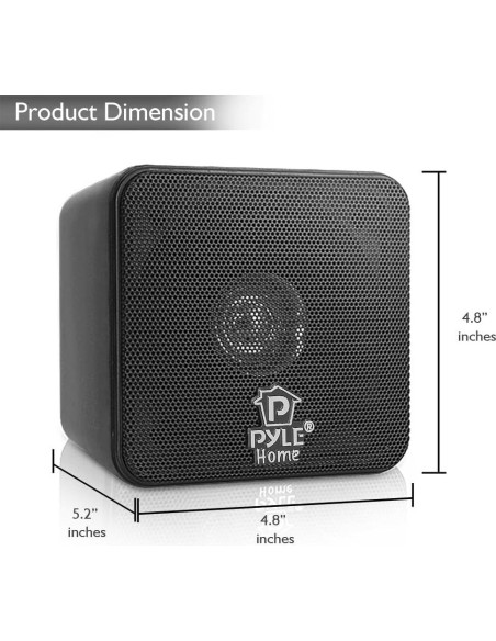 Altavoces de Estantería Pyle PCB4BK Mini Cube 200W Negro