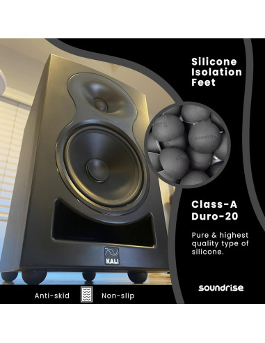 Almohadillas de Aislamiento Soundrise - 4 Piezas de Silicona Antivibración