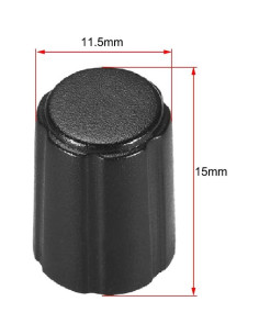 Perillas de Control de Potenciómetro uxcell 5 Pcs 4x6mm Negro 2