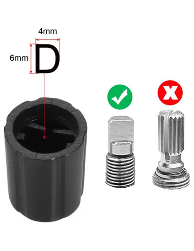 Perillas de Control de Potenciómetro uxcell 5 Pcs 4x6mm Negro