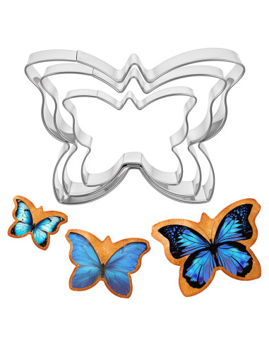 Juego de Cortadores de Galletas Mariposa Quilax 3 Piezas