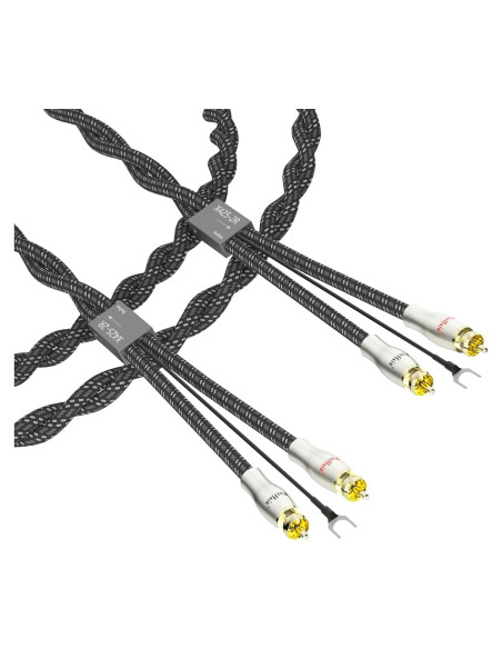 Cable RCA de Turntable 1.5m Preffair X425-2R con Tierra