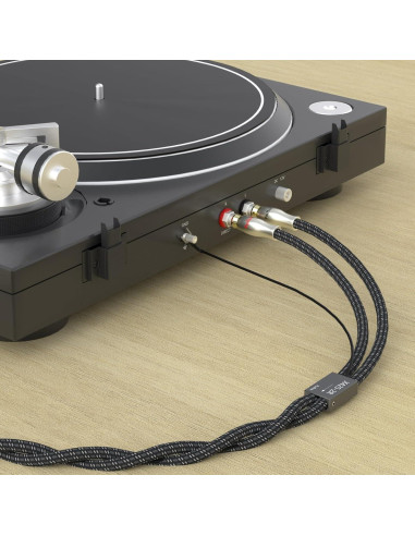 Cable RCA de Turntable 1.5m Preffair X425-2R con Tierra