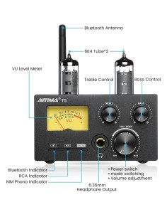 Amplificador de Phono AIYIMA T5 320W Bluetooth 5.0 HiFi 2