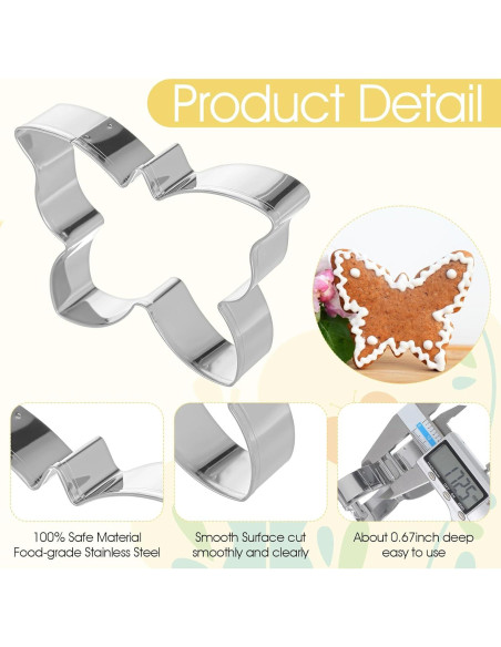 Juego de Cortadores de Galletas Mariposa Quilax 3 Piezas