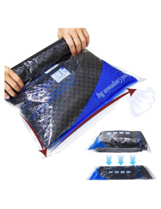 Paquete de 12 Bolsas de Compresión MEIQIHOME para Viaje