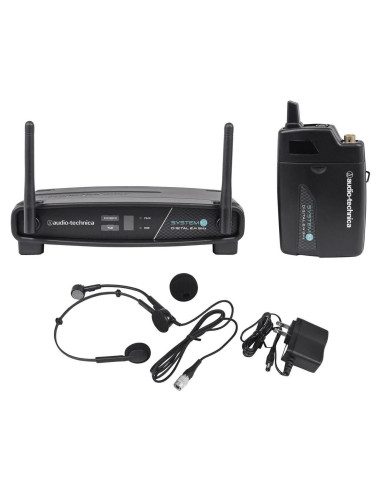 Sistema de micrófono inalámbrico Audio-Technica ATW-1101/H con micrófono de cabeza