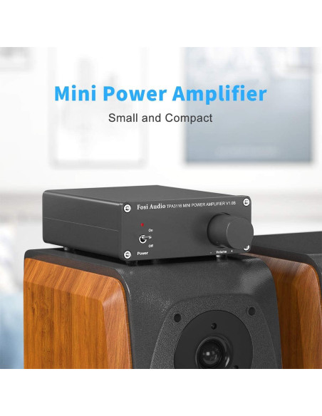 Amplificador Estéreo Fosi Audio V1.0B 100W 2 Canales Hi-Fi