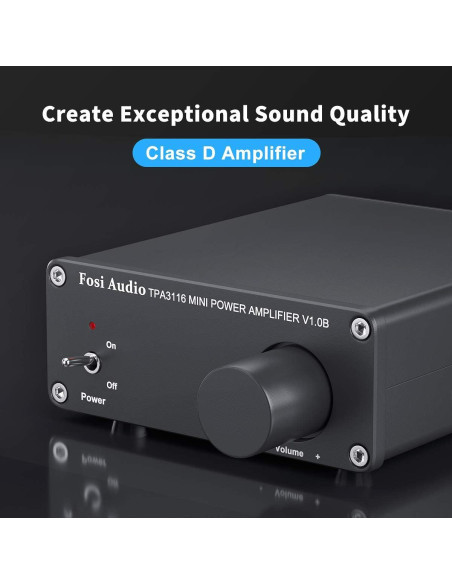 Amplificador Estéreo Fosi Audio V1.0B 100W 2 Canales Hi-Fi