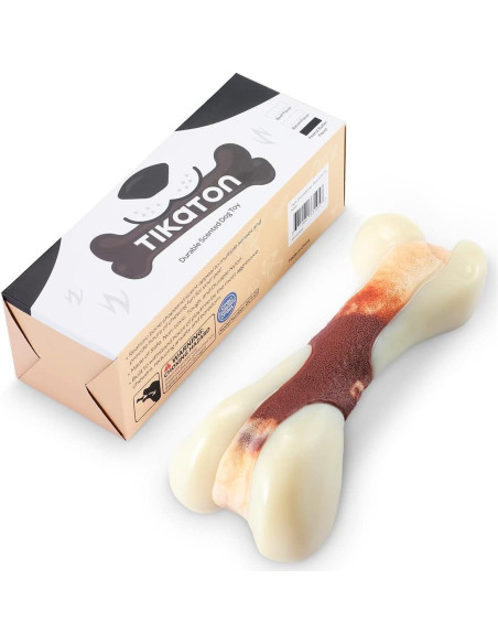 Juguete de Masticar Indestructible Tikaton para Perros - Carne de Res