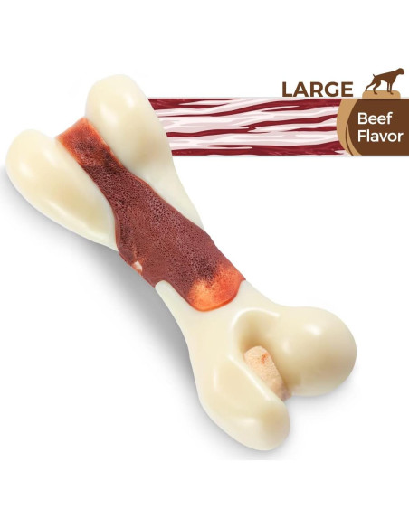 Juguete de Masticar Indestructible Tikaton para Perros - Carne de Res