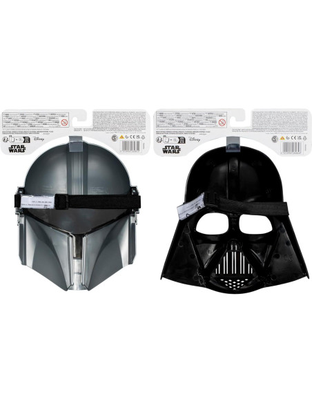 Juego de 2 Máscaras Star Wars Mandalorian y Darth Vader