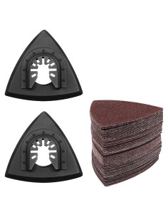 2 Almohadillas de Lijado Oscilante SWZHAI + 50 Triangulares