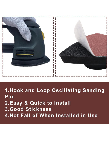 2 Almohadillas de Lijado Oscilante SWZHAI + 50 Triangulares