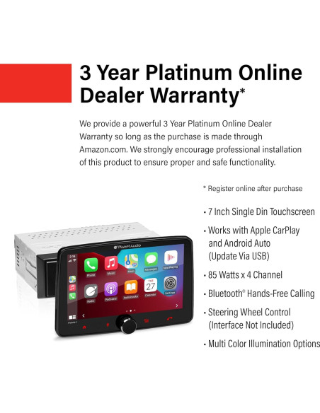 Estéreo de Coche Planet Audio P70CPA-F 7" Bluetooth CarPlay