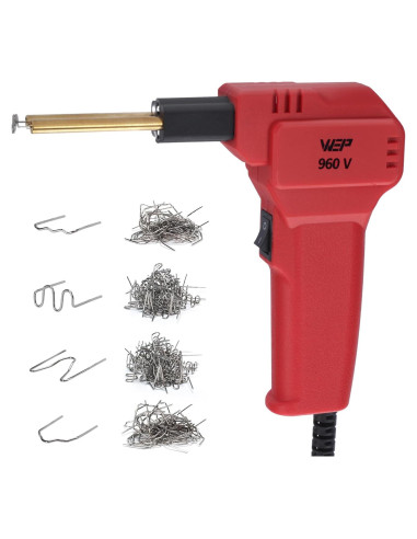 Kit de Soldador de Plástico WEP 960-V Rojo 110V con 200 Grapas