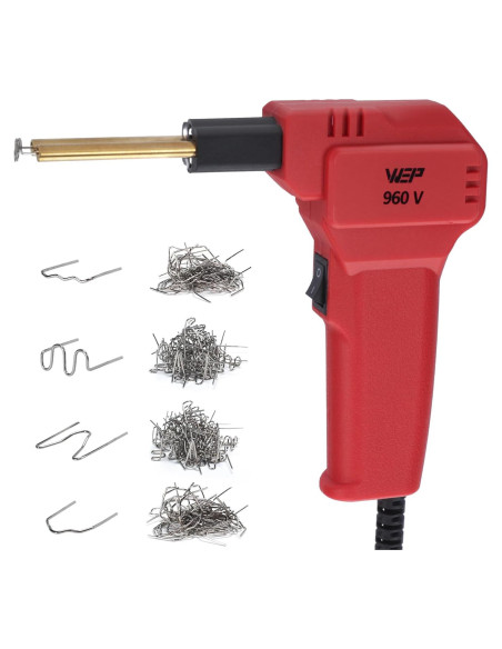 Kit de Soldador de Plástico WEP 960-V Rojo 110V con 200 Grapas