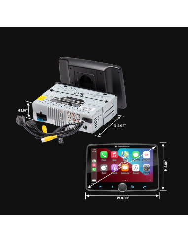 Estéreo de Coche Planet Audio P70CPA-F 7" Bluetooth CarPlay