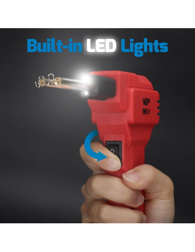 Kit de Soldador de Plástico WEP 960-V Rojo 110V con 200 Grapas