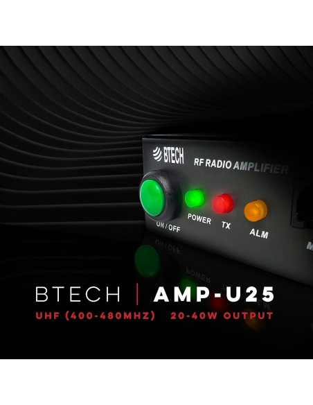 Amplificador BTECH AMP-U25 20-40W UHF 400-480MHz