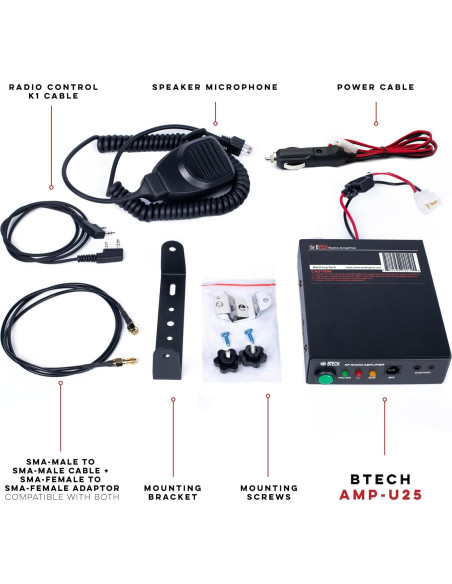 Amplificador BTECH AMP-U25 20-40W UHF 400-480MHz