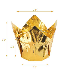 50 Forros de Papel de Aluminio Eusoar 3.5oz para Cupcakes 2