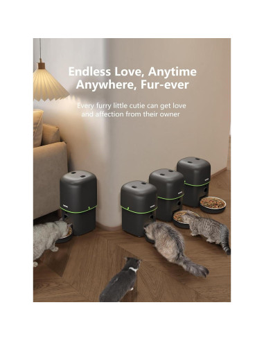 Comedero Automático para Gatos Yuposl 2L con Cámara HD y WiFi