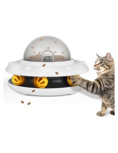 Comedero Interactivo para Gatos CarrieCathy UFO 2-en-1 Lento