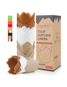 Moldes para Cupcakes Tulipán Caperci 120 Cuentas - Papel Grado Alimentario