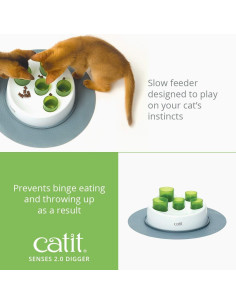 Catit Senses 2.0 Digger Alimentador Interactivo Verde 24cm 2