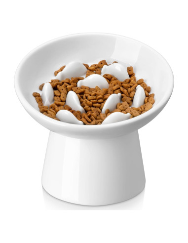 Tazón Antideslizante para Gatos vancasso 15.75 cm Blanco