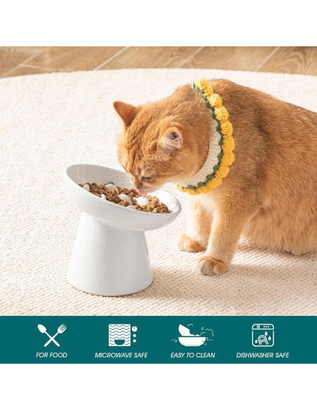 Tazón Antideslizante para Gatos vancasso 15.75 cm Blanco