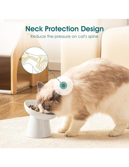 Tazón Antideslizante para Gatos vancasso 15.75 cm Blanco