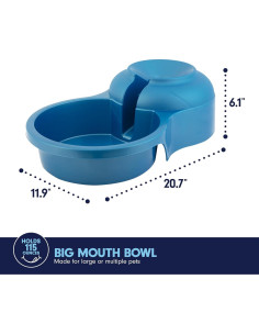 Tazón de Agua Grande Azul Petmate 3.4L para Mascotas 2