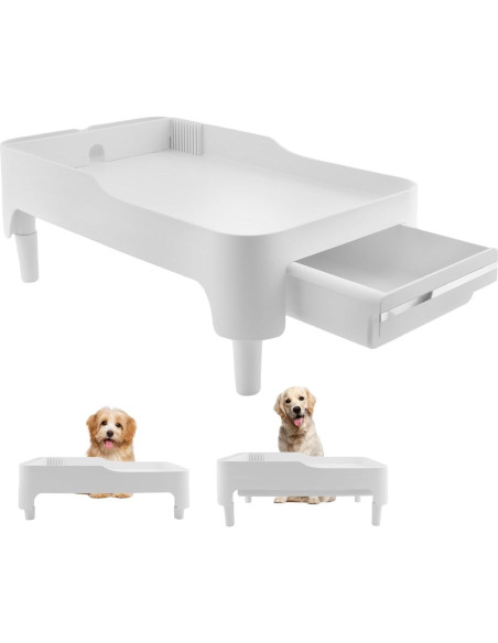Soporte Elevado para Comida de Mascotas Houseen Ajustable