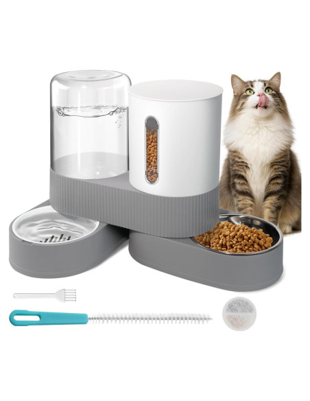 Comedero y dispensador de agua Bsemax 2 en 1 2.4L y 2.6L